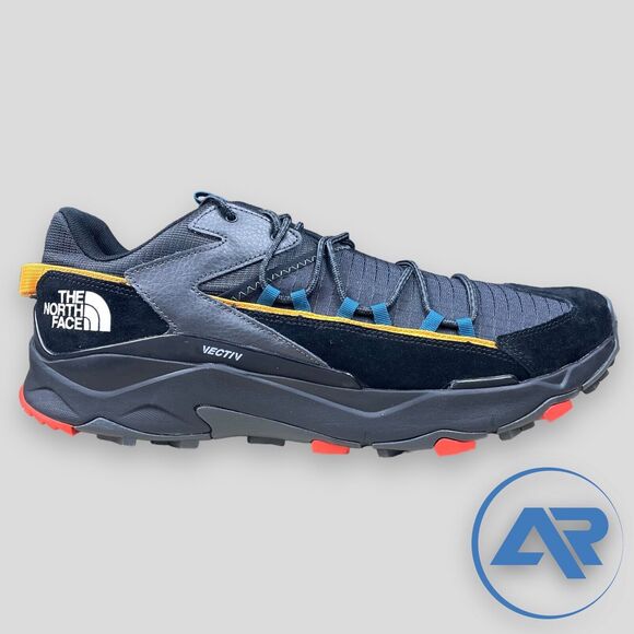 NEW The North Face Vectiv Taraval Hiking  Black Orange Men's Size 13 NF0A7W4S - Picture 2 of 7